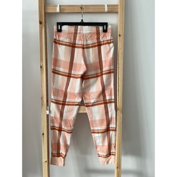 Simons Miyu Plaid Organic Cotton Pyjama Pants Orange/White ( S ) - Picture 2 of 3